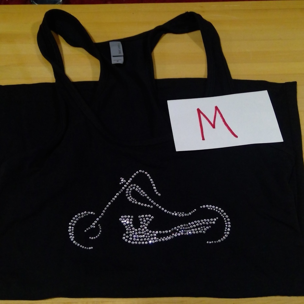 Black Harley Davidson Motorcycle bling tank